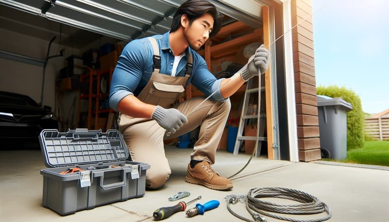 Garage Door Cable Repair in Weston