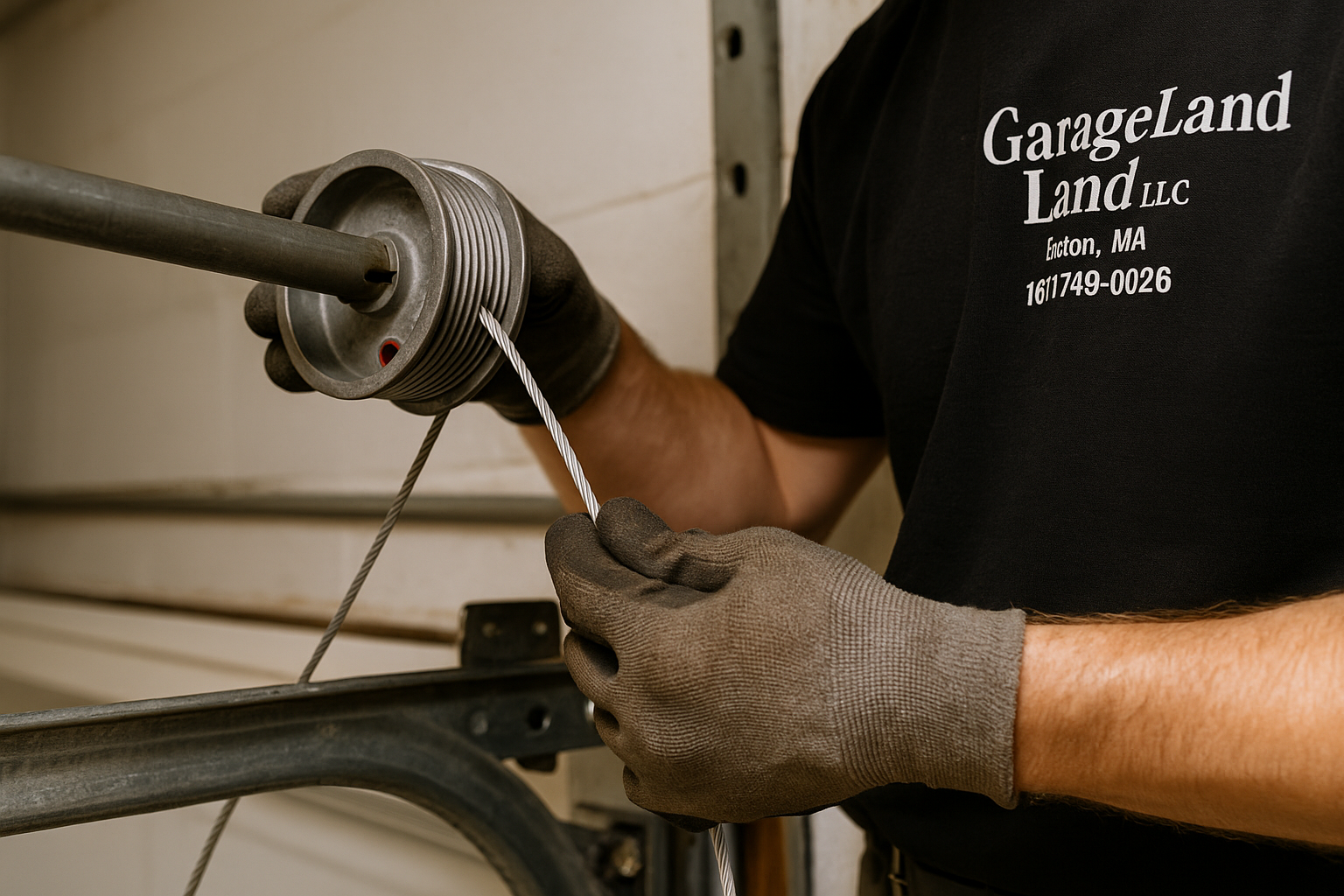 Garage Door Cable Repair in Randolph