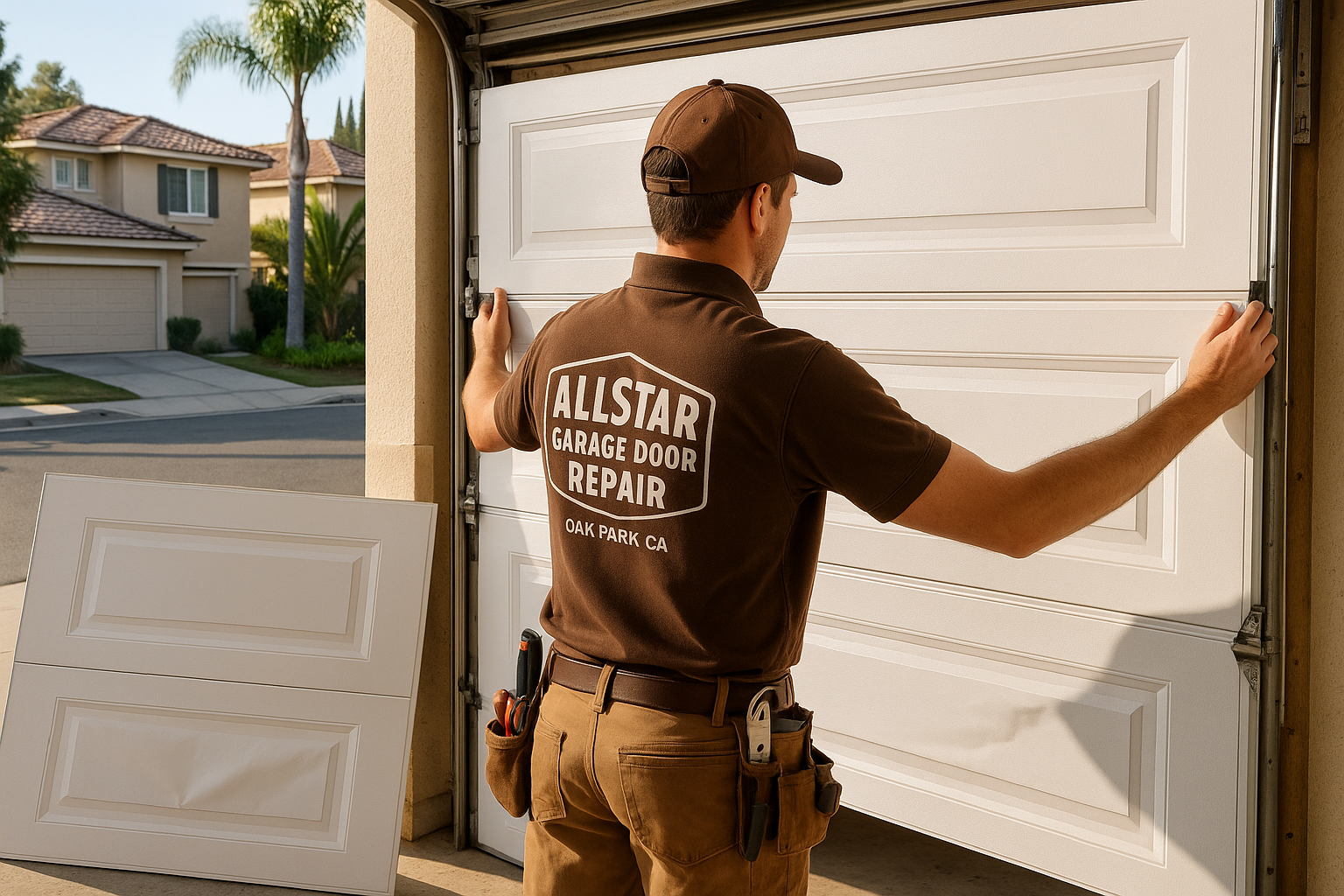 Garage Door Panel Replacement in Newtonville