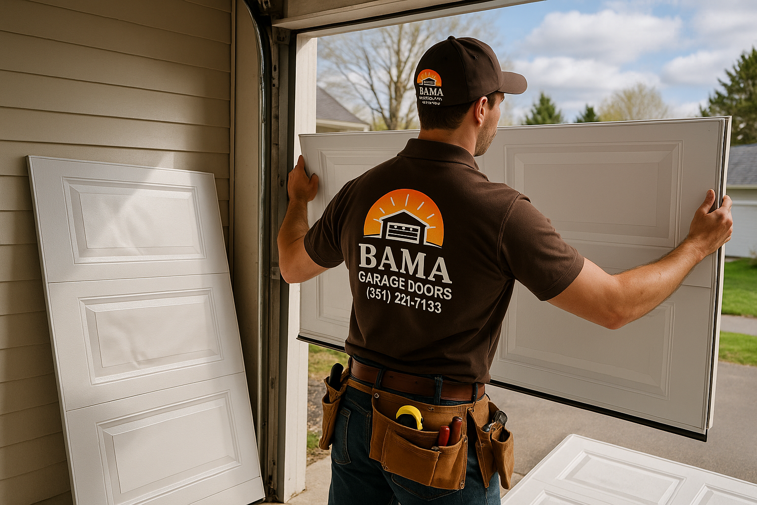 Garage Door Panel Replacement in West Newton