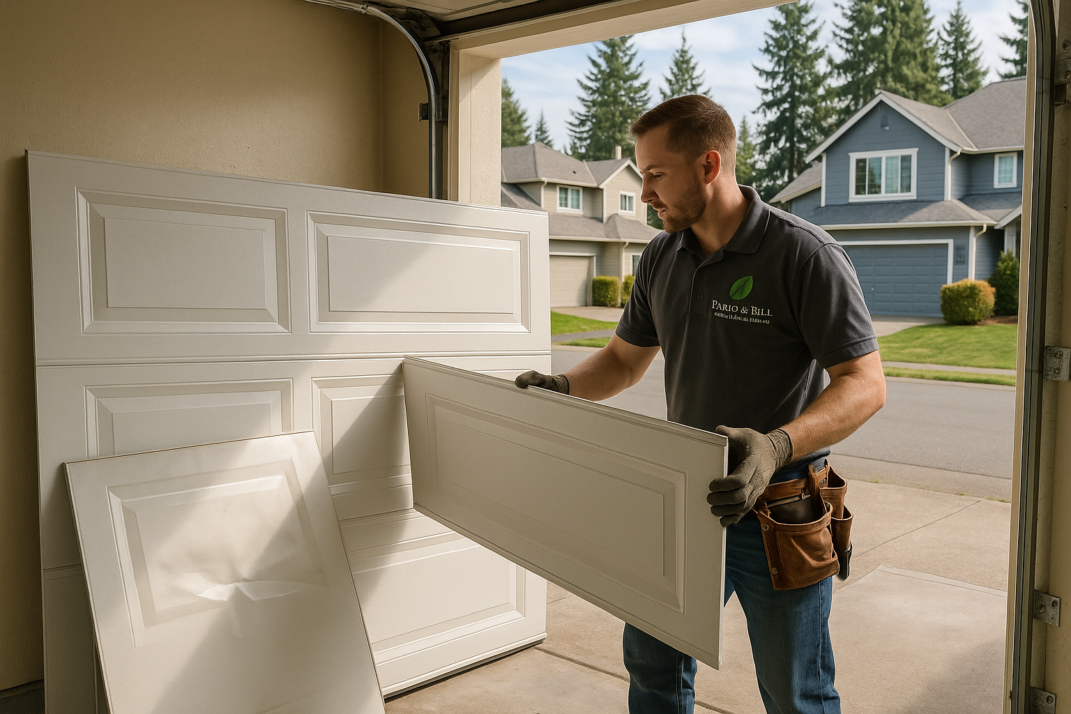 Garage Door Panel Replacement in Milton