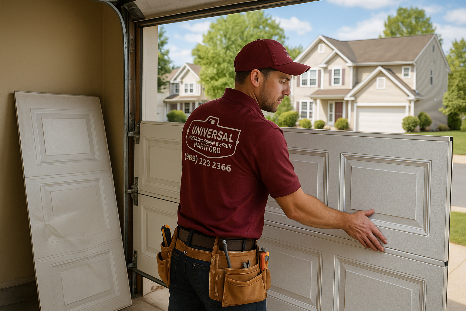 Garage Door Panel Replacement in Brookline
