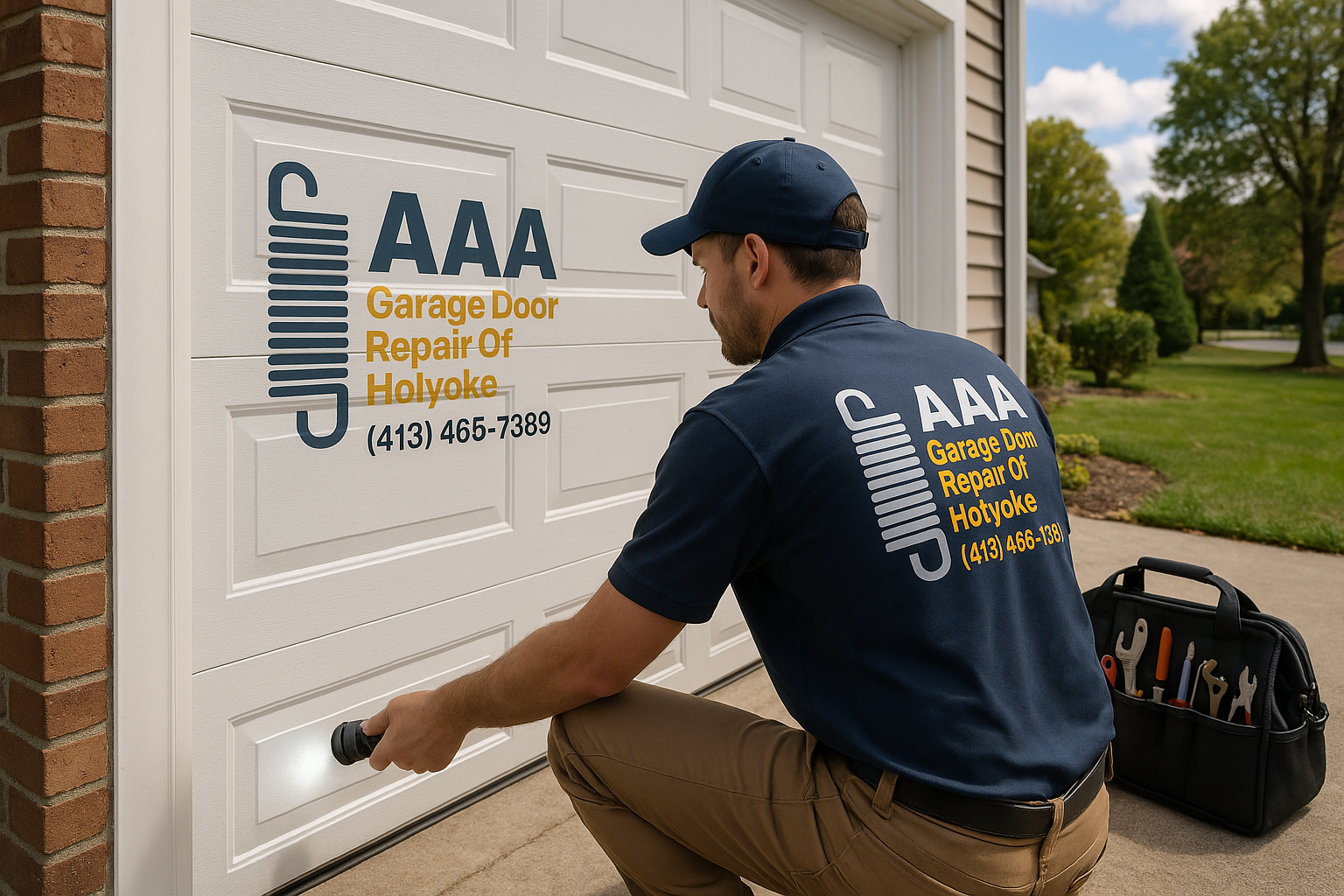 Garage door work in Hingham Center