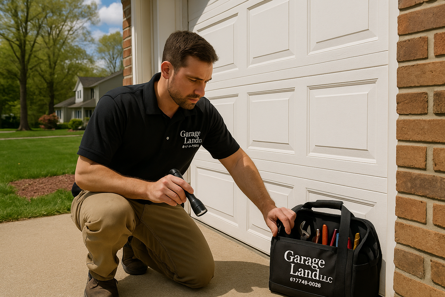 Garage door work in West Newton