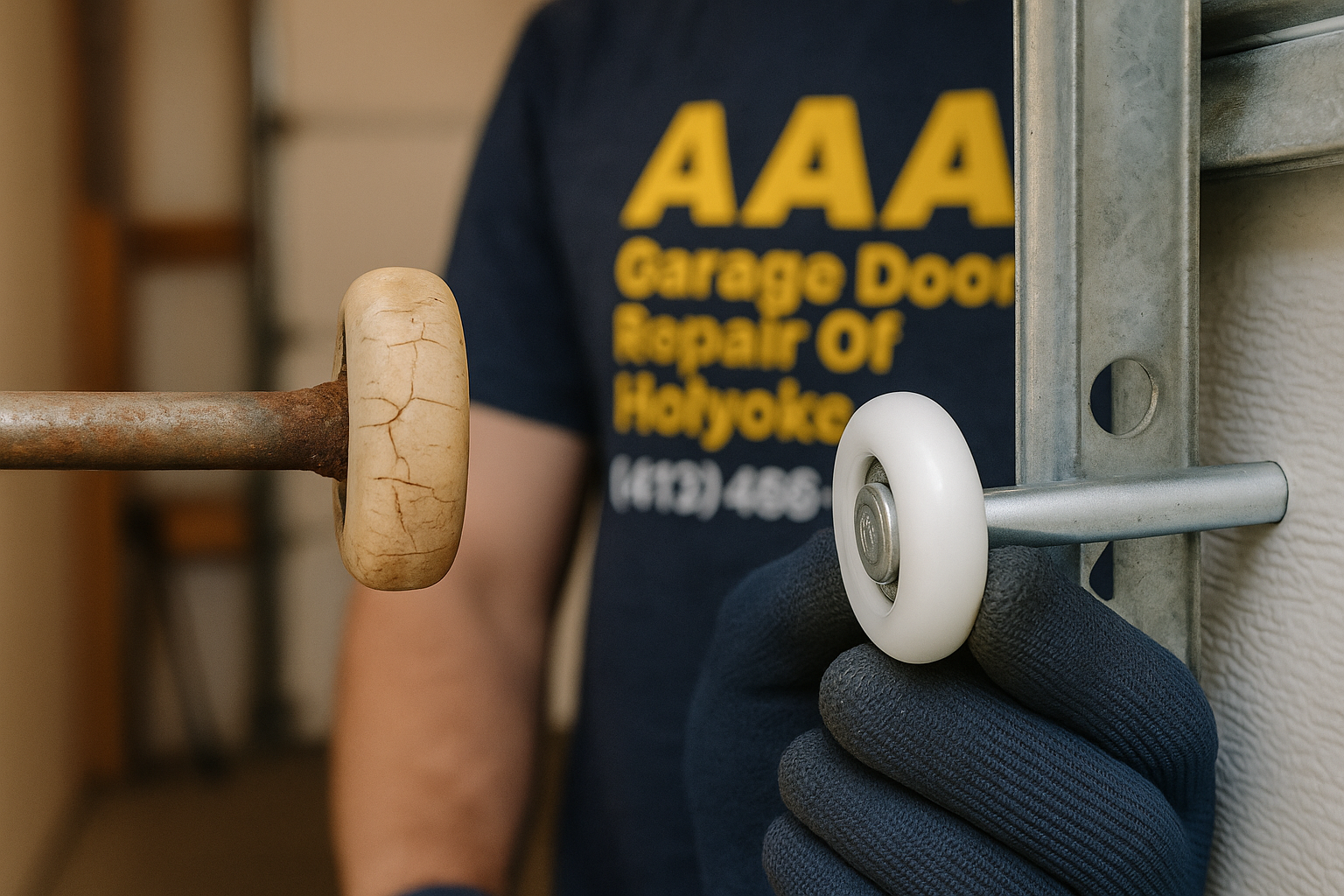 Garage Door Roller Replacement in Newtonville