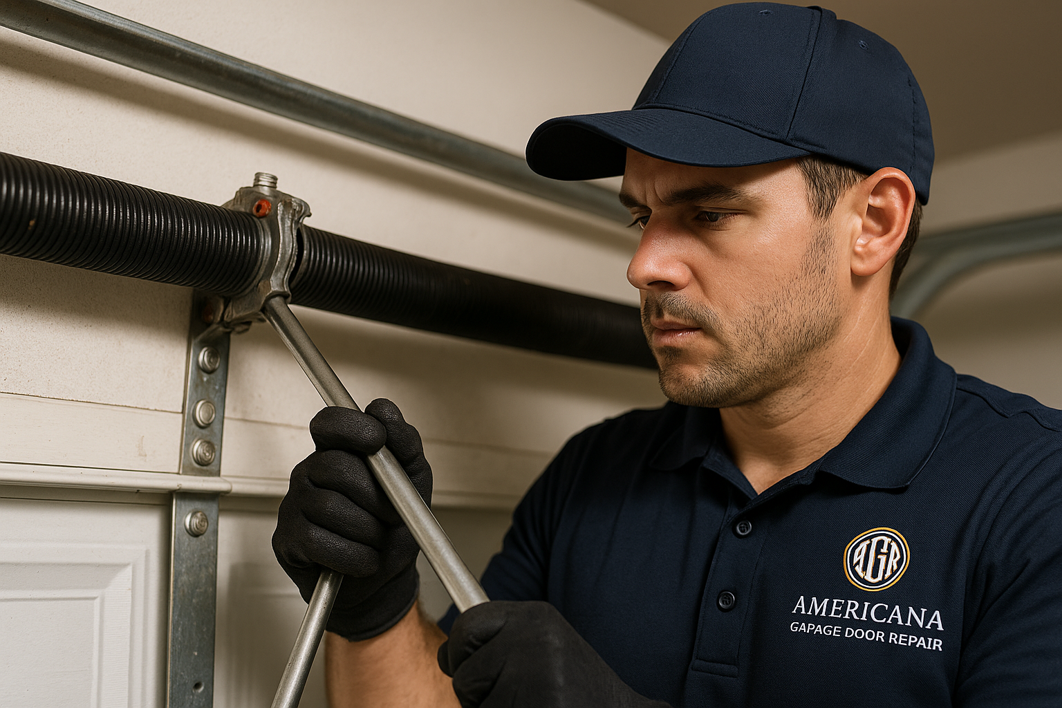 Garage Door Spring Repair in North Randolph