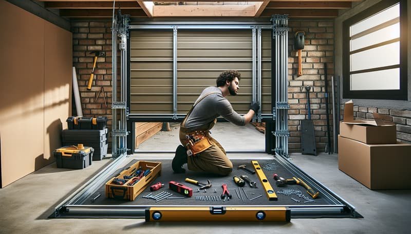 Garage Door Track Repair in Charles River Square